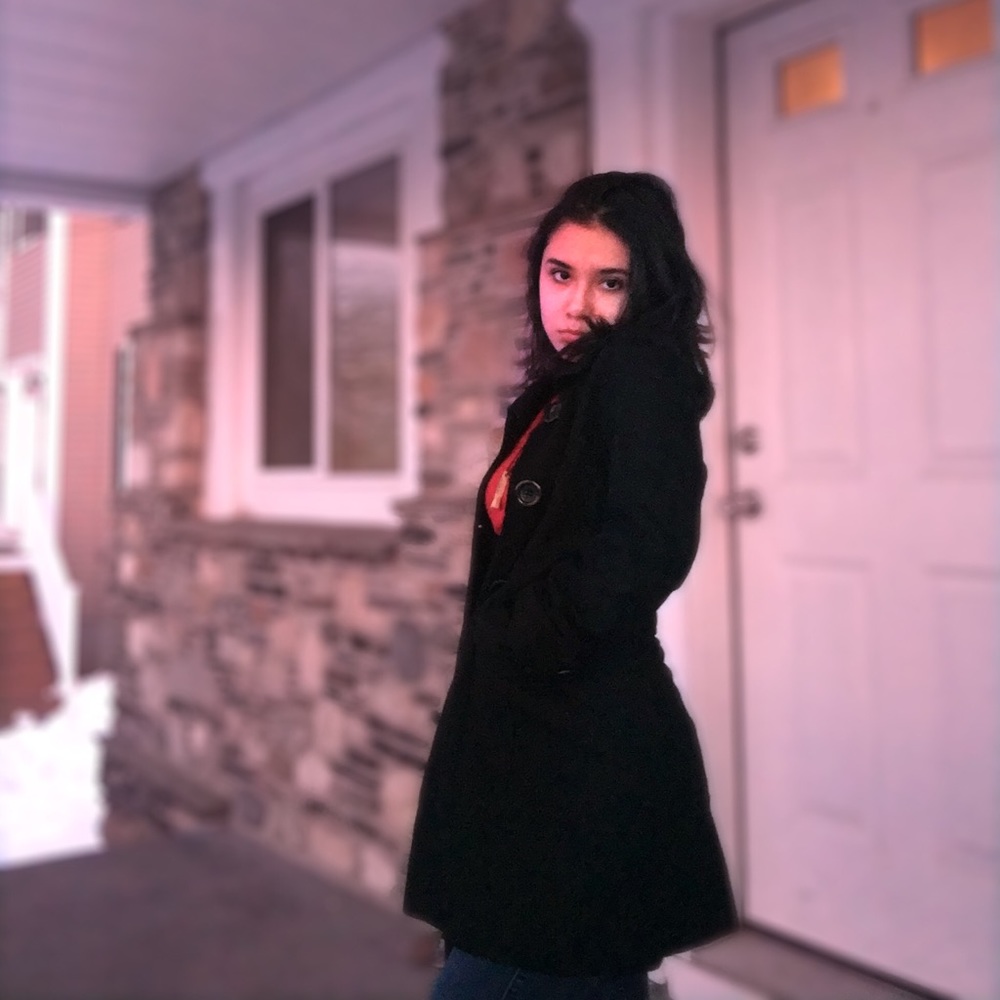 black trench coat
